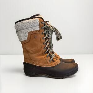The North Face Women Shellista II Mid Waterproof Mid Calf Boots Size 9.5 Brown